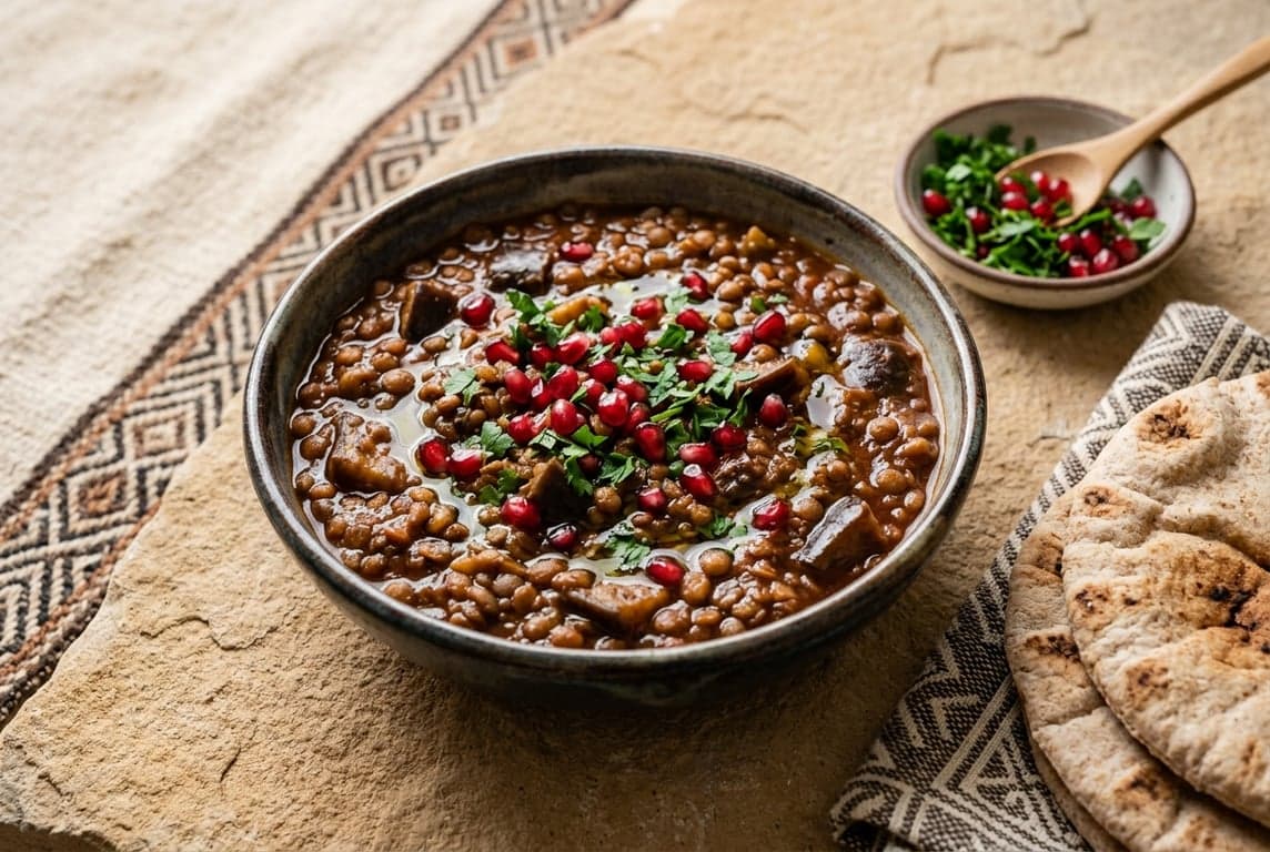 Rummaniyya (Lentil & Pomegranate Stew)