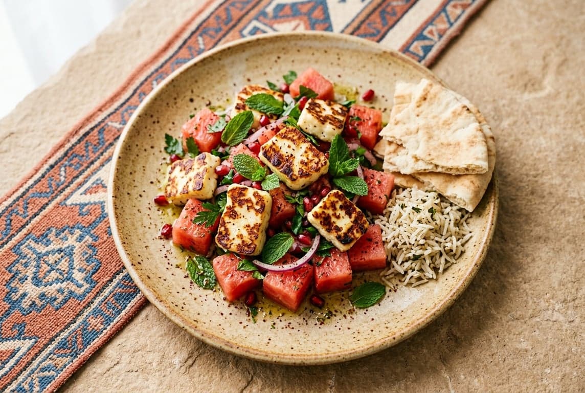 Halloumi & Watermelon Salad