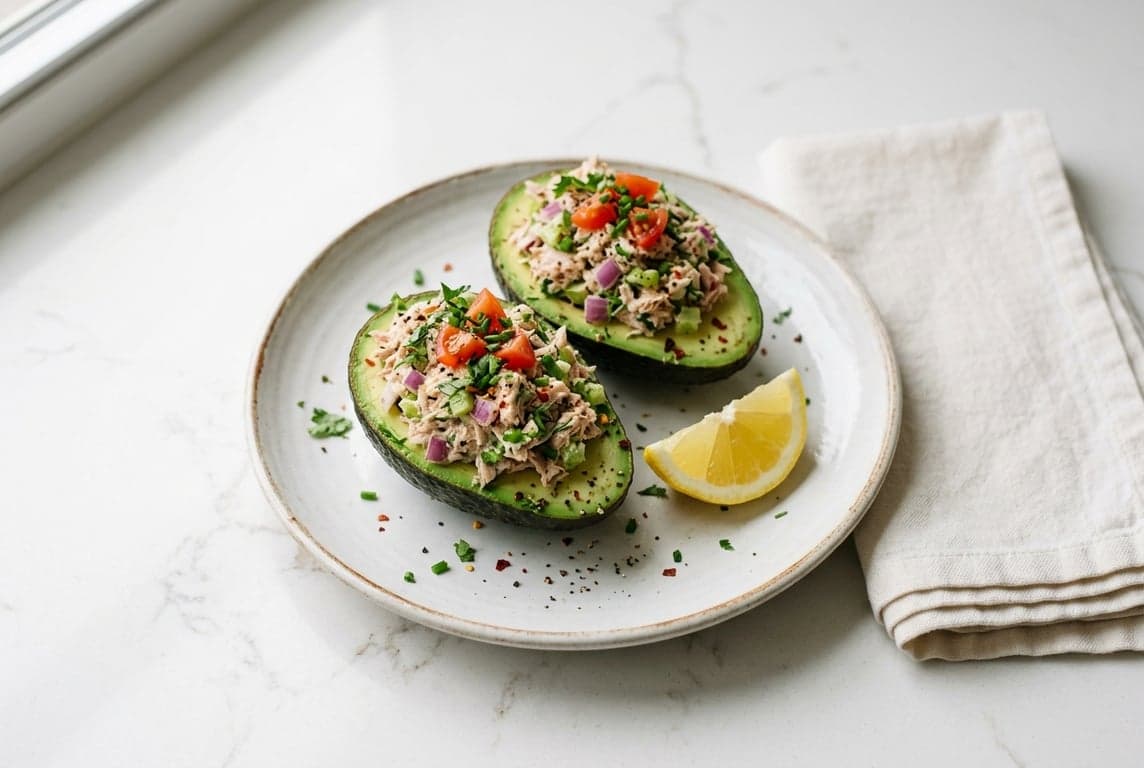 Tuna-Stuffed Avocado Boats