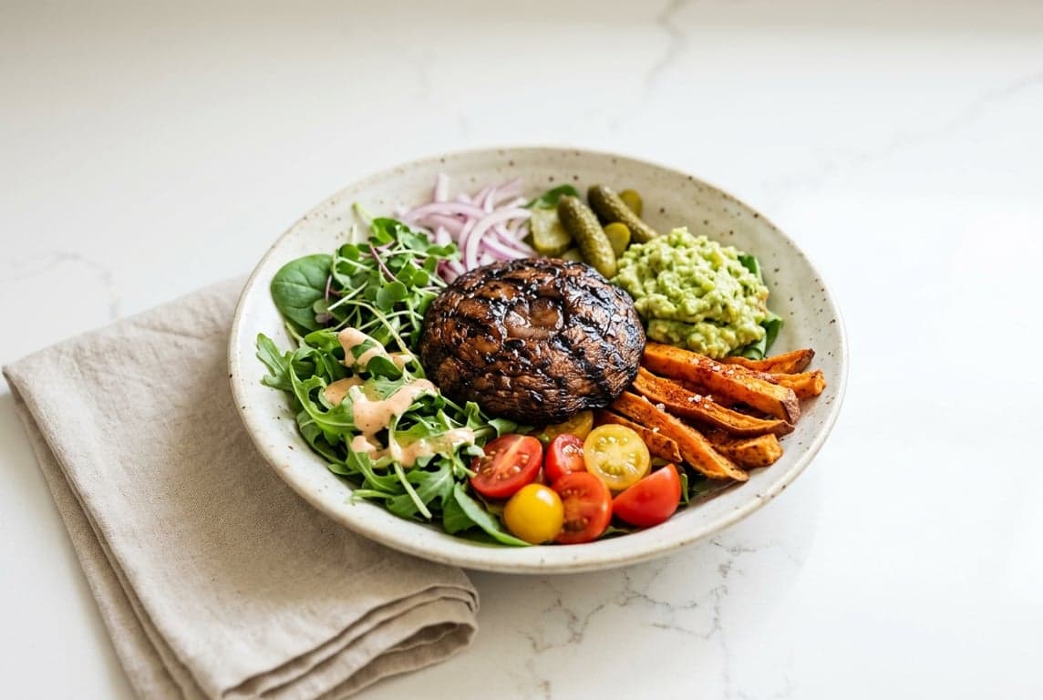Portobello Mushroom Burger Bowl