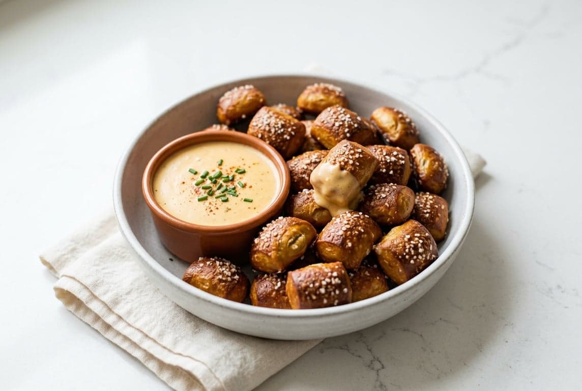 Pretzel Bites with Beer Cheese