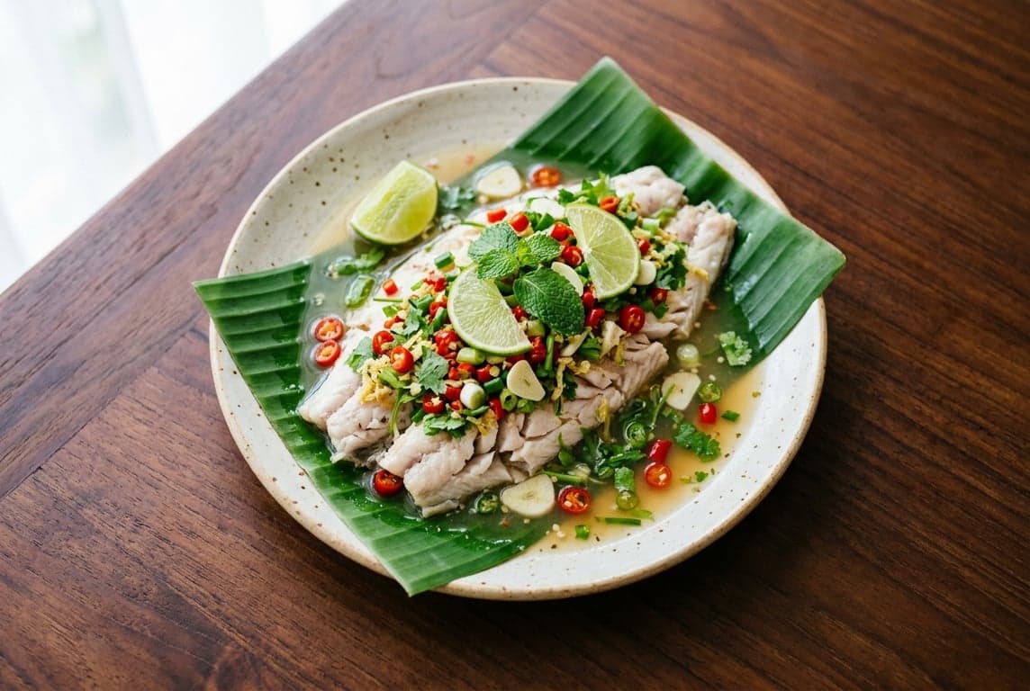 Steamed Fish with Lime & Chili