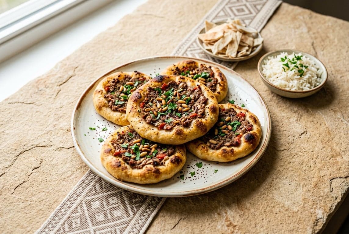Sfiha (Lebanese Meat Flatbread)
