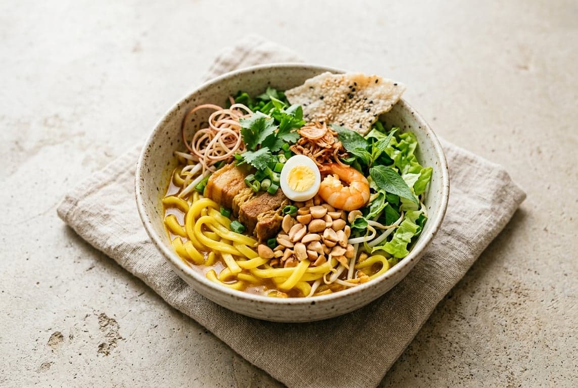 Mì Quảng (Turmeric Noodles)