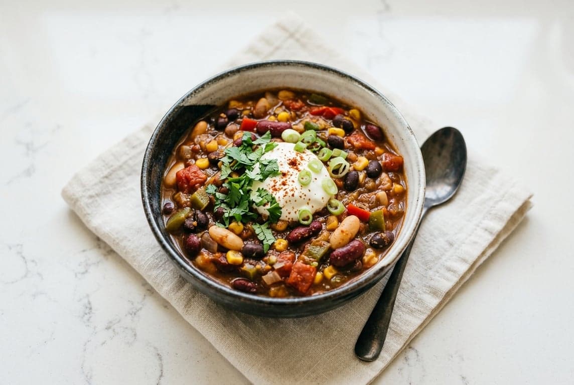 Vegetarian Three-Bean Chili