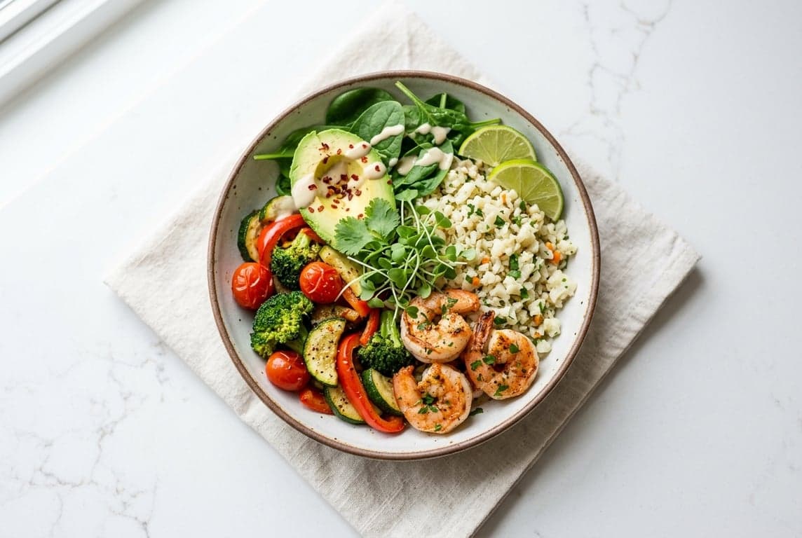 Shrimp & Cauliflower Rice Bowl