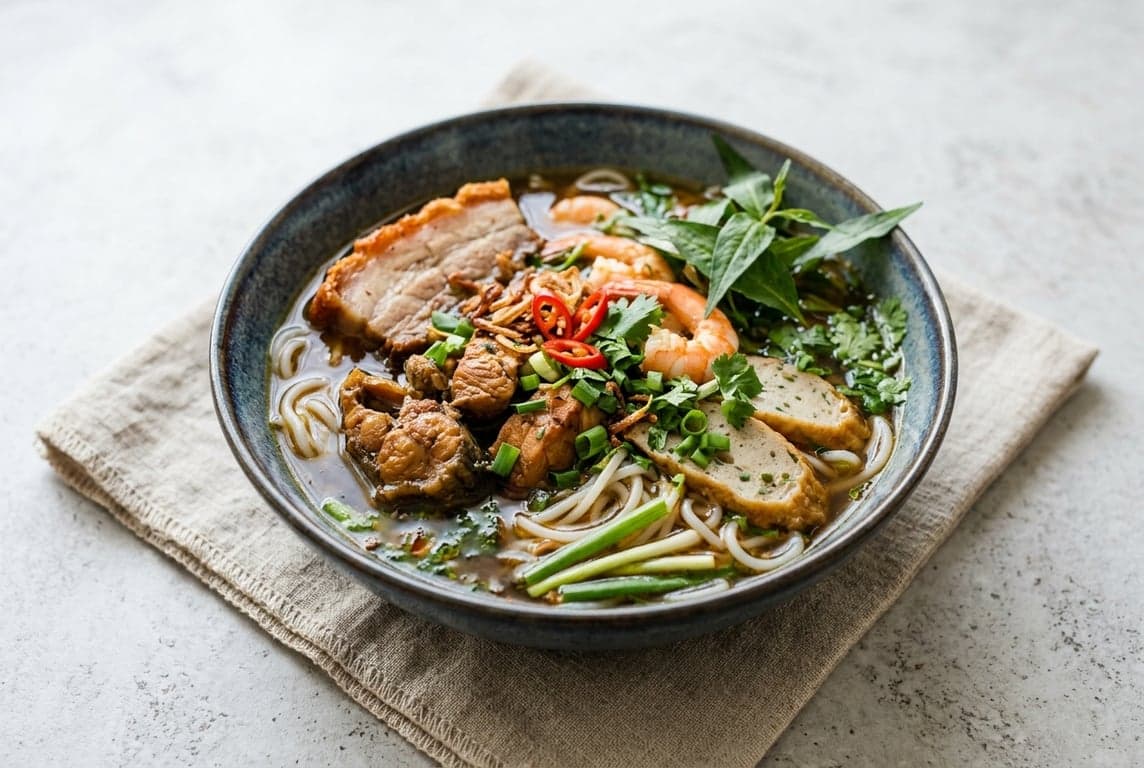 Bún Mắm (Fermented Fish Noodle Soup)
