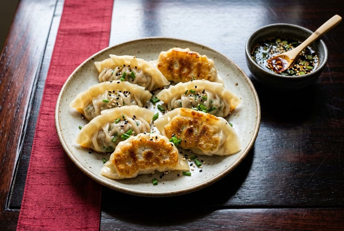 Pan-Fried Pork and Chive Dumplings