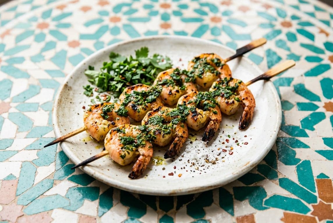 Chermoula Prawn Skewers