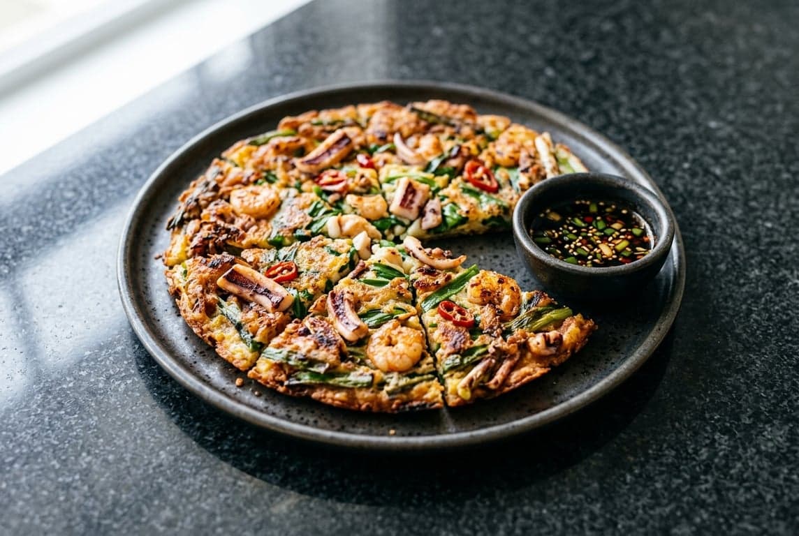 Korean Seafood and Spring Onion Pancake