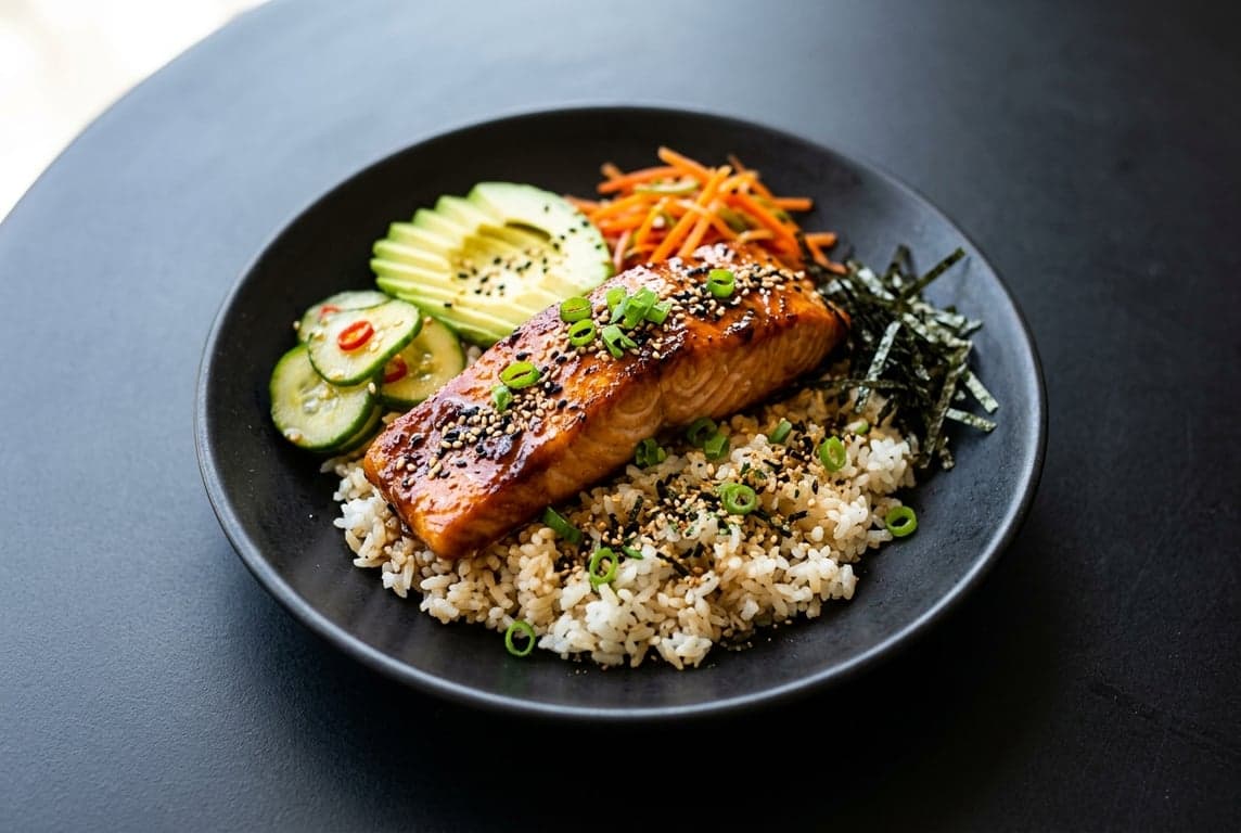 Miso Salmon Rice Bowl