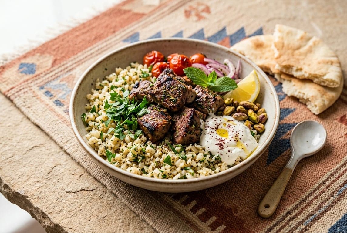 Cauliflower Rice & Lamb Bowl