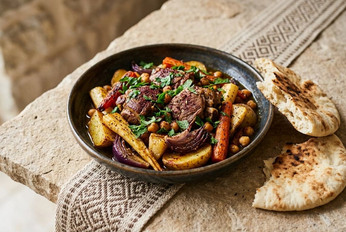 One-Pan Lamb & Root Vegetables