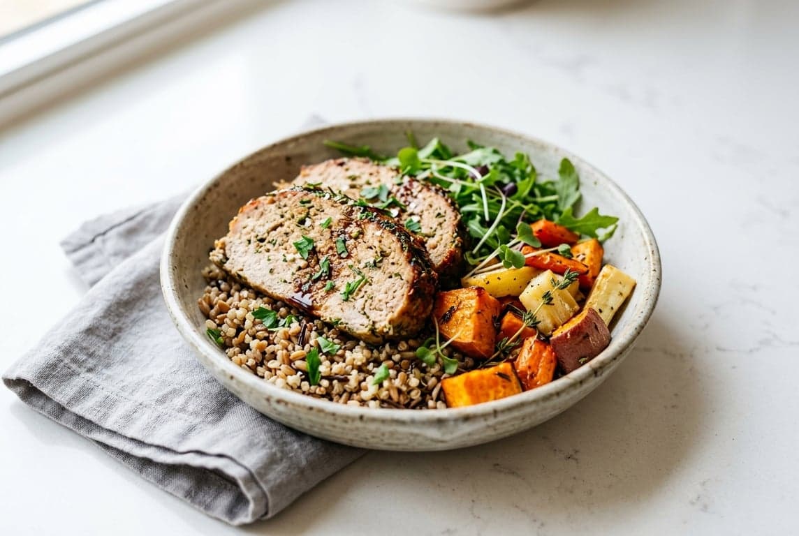 Turkey Meatloaf Grain Bowl