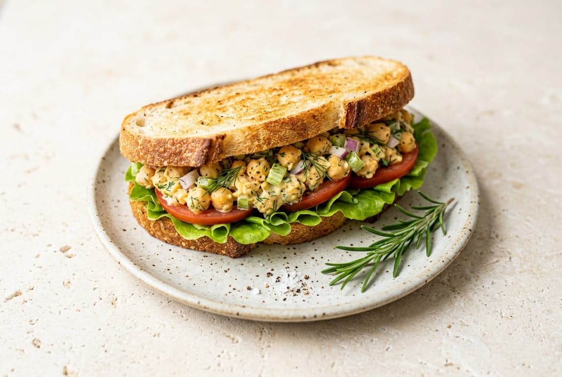 Smashed Chickpea Salad Sandwich