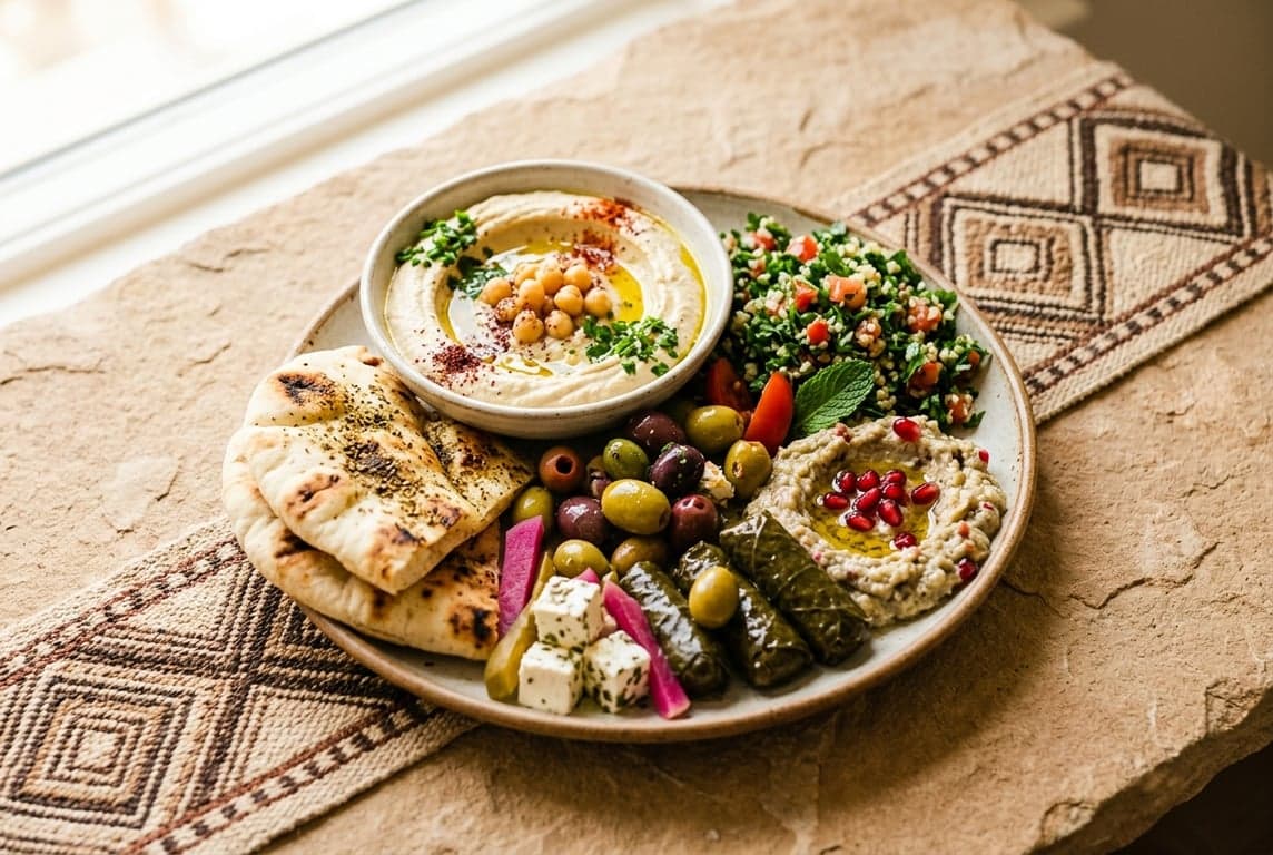 Mezze Plate with Hummus & Pita