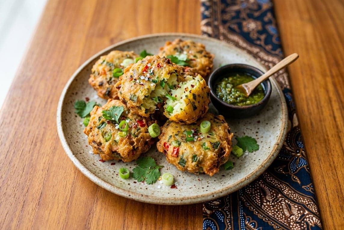 Indonesian Potato and Spring Onion Fritters