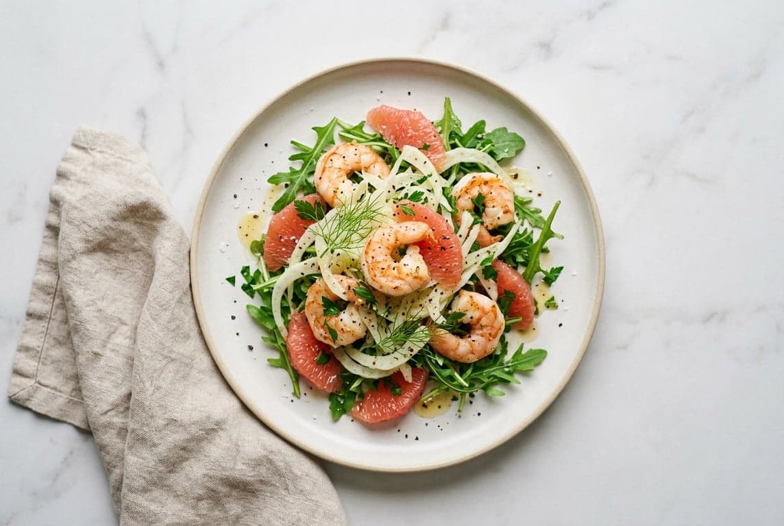 Grapefruit, Fennel & Prawn Salad
