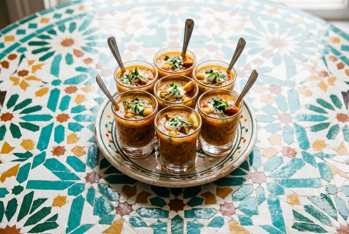 Harira in Shot Glasses