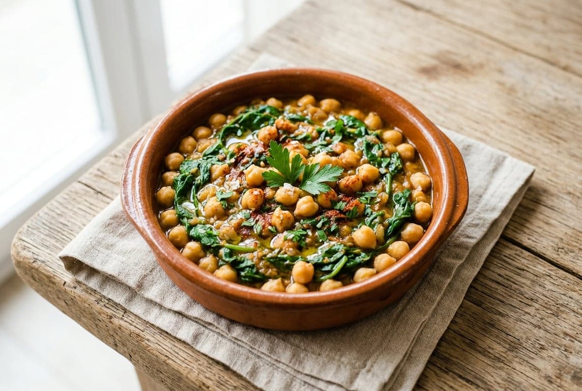 Espinacas con Garbanzos