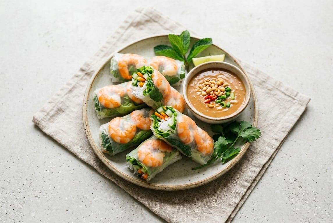 Fresh Vietnamese Prawn Rice Paper Rolls