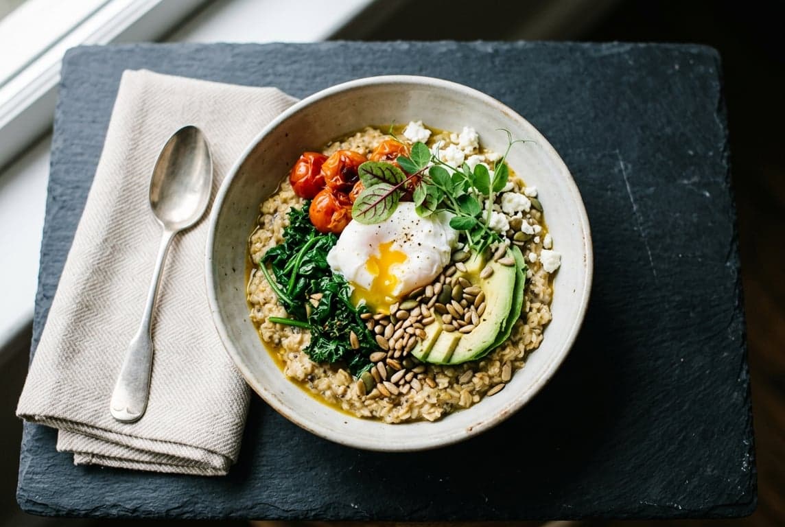 Savoury Overnight Oats Bowl
