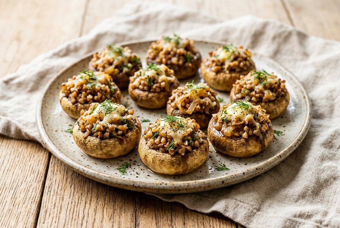 Slavic Stuffed Mushroom Caps