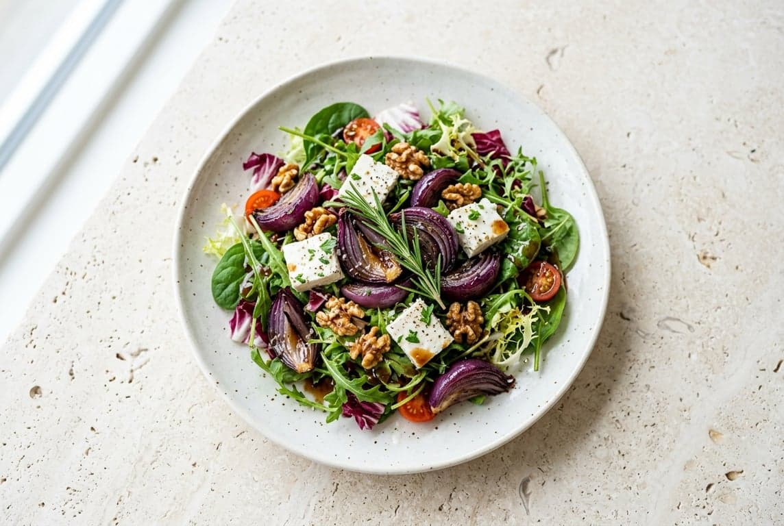Roasted Red Onion & Feta Salad