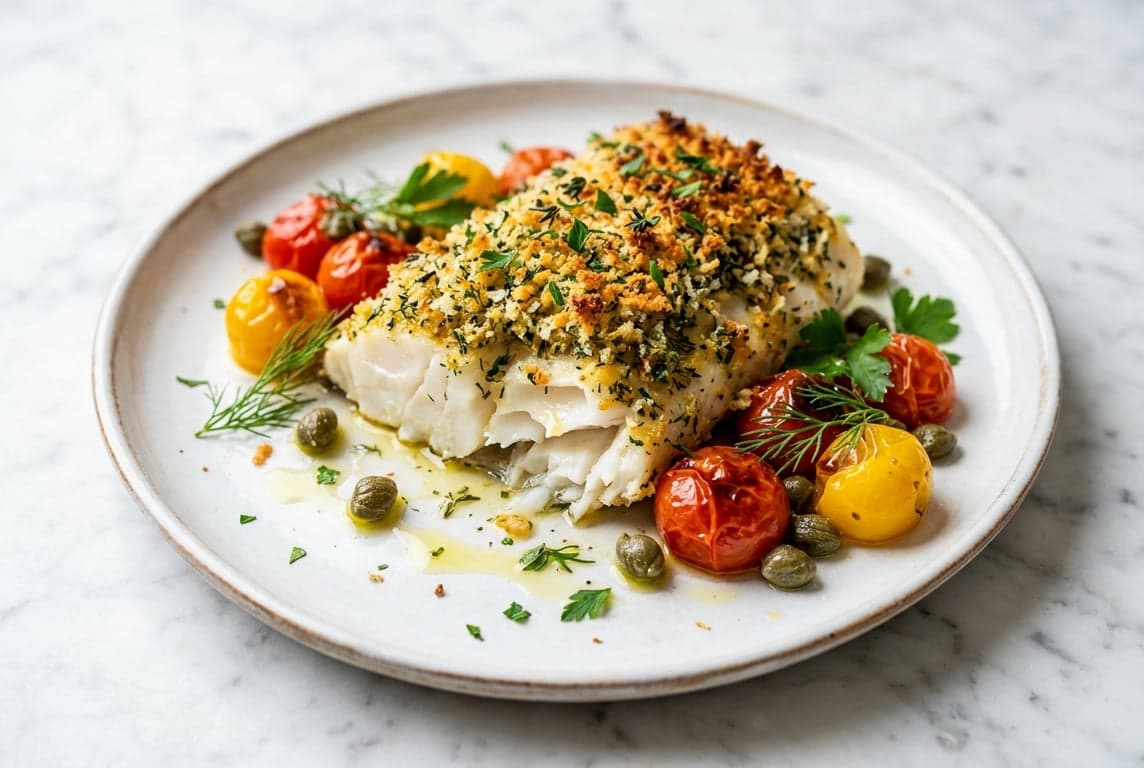 Baked Cod with Herbs & Breadcrumbs