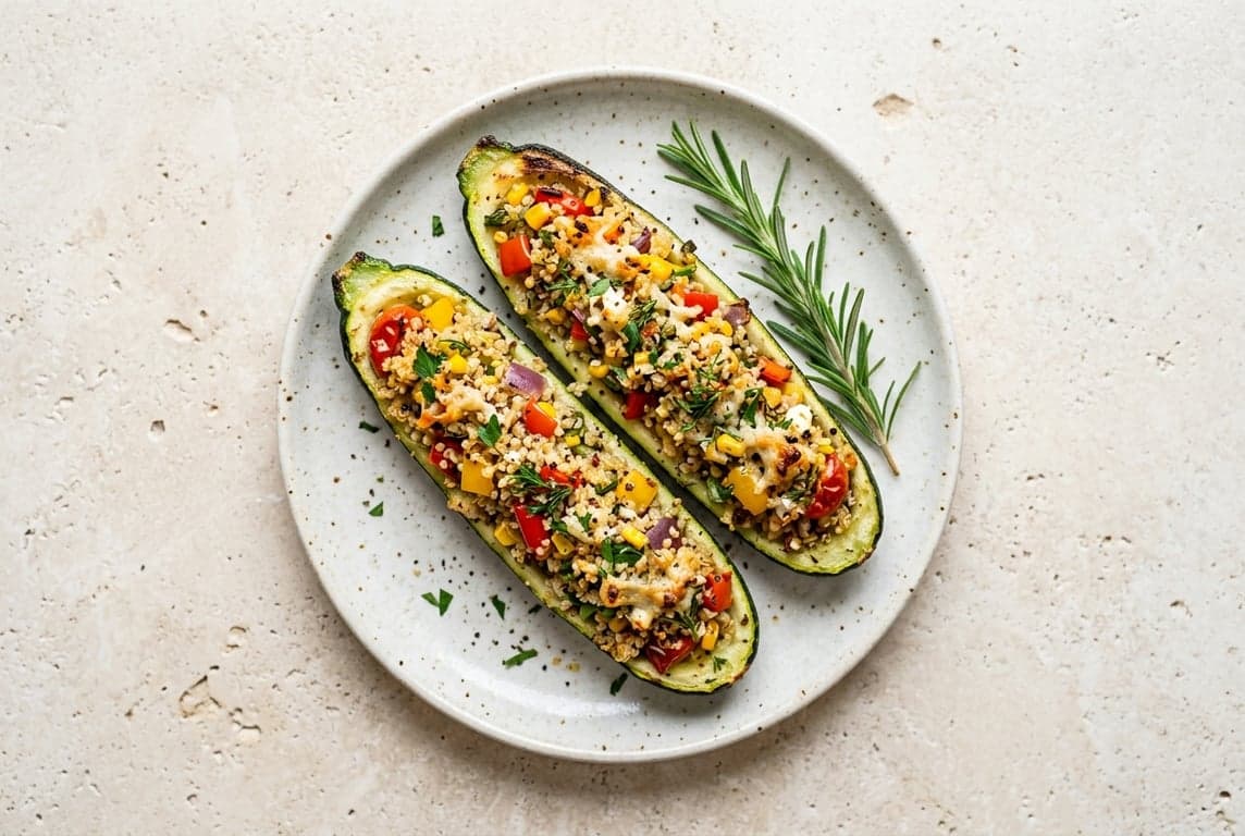 Quinoa-Stuffed Courgette
