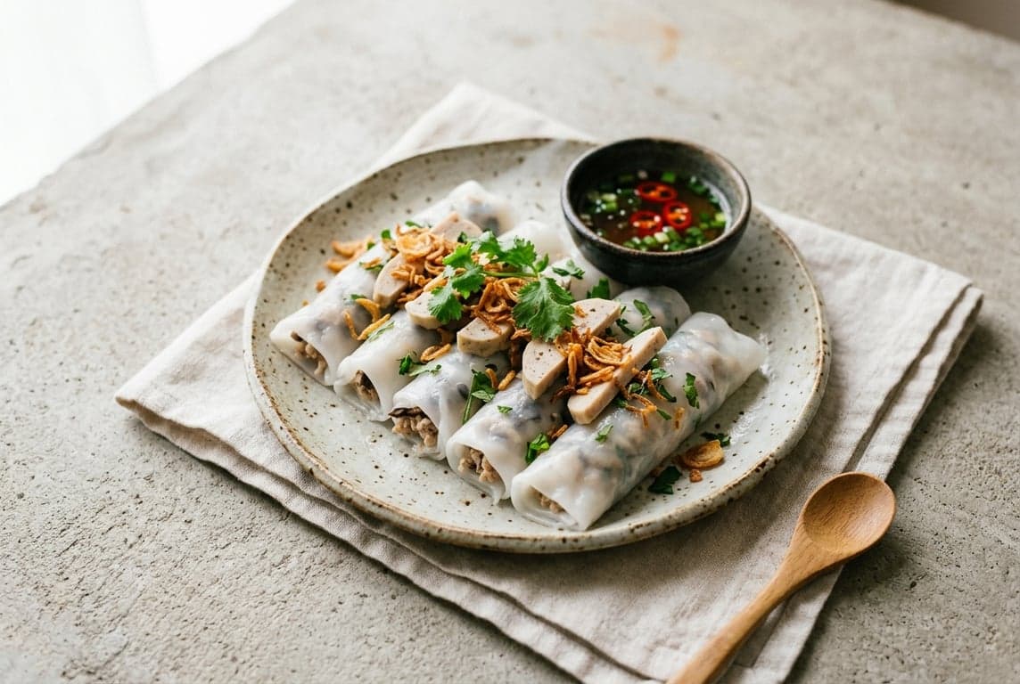 Bánh Cuốn (Steamed Rice Rolls)