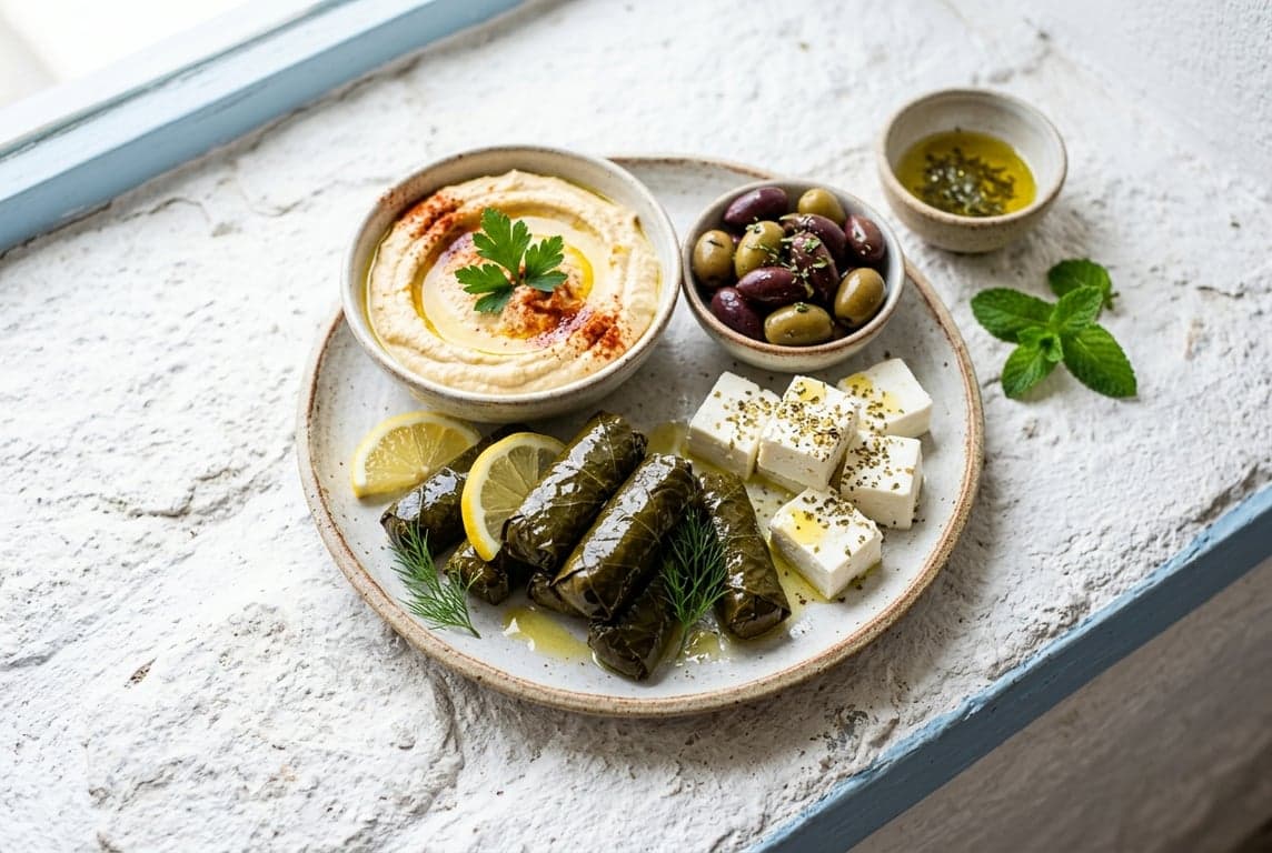Greek Mezze with Dolmades