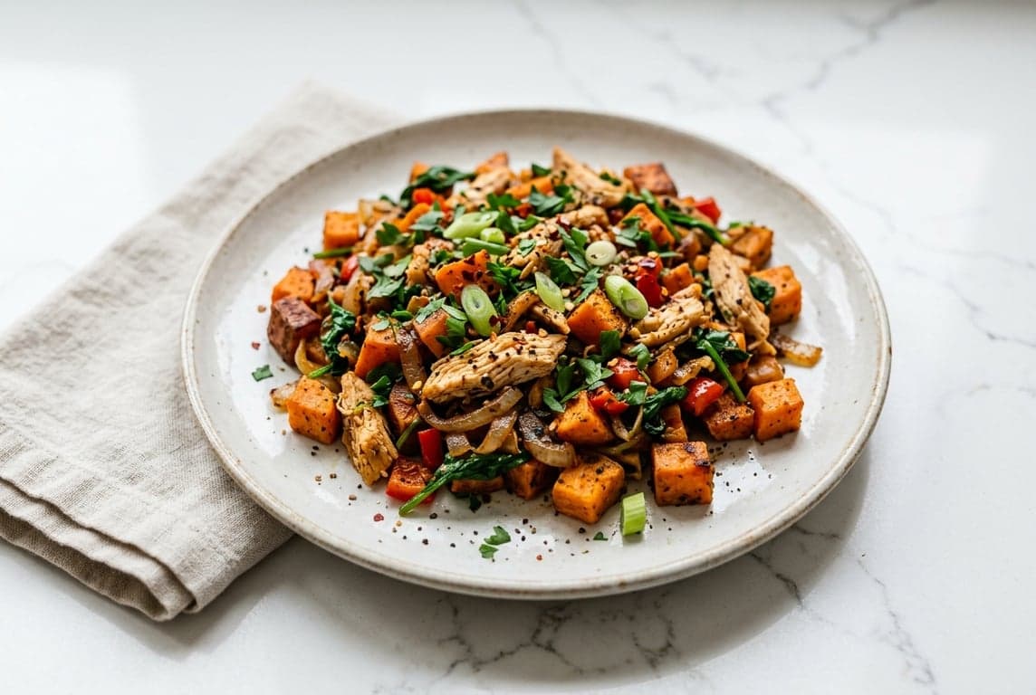 Sweet Potato & Chicken Breakfast Hash