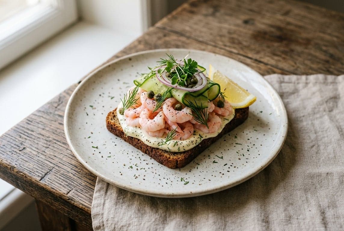 Räksmörgåsen (Swedish Prawn Open Sandwich)