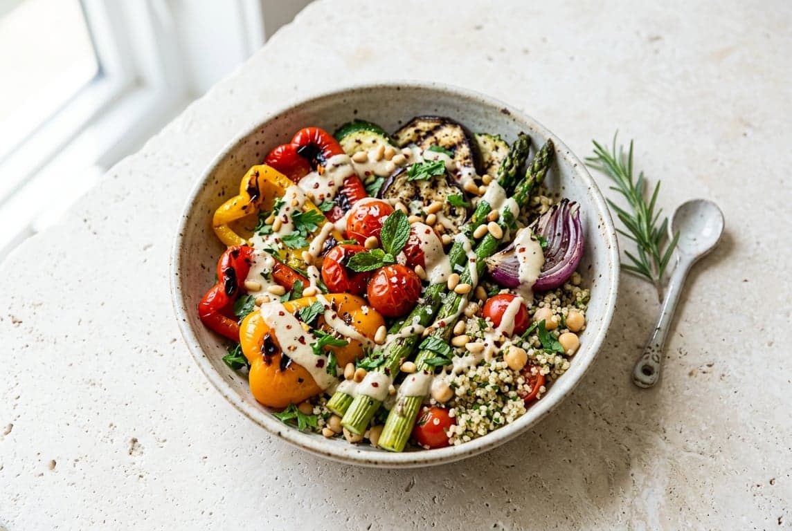 Grilled Mediterranean Veg Bowl
