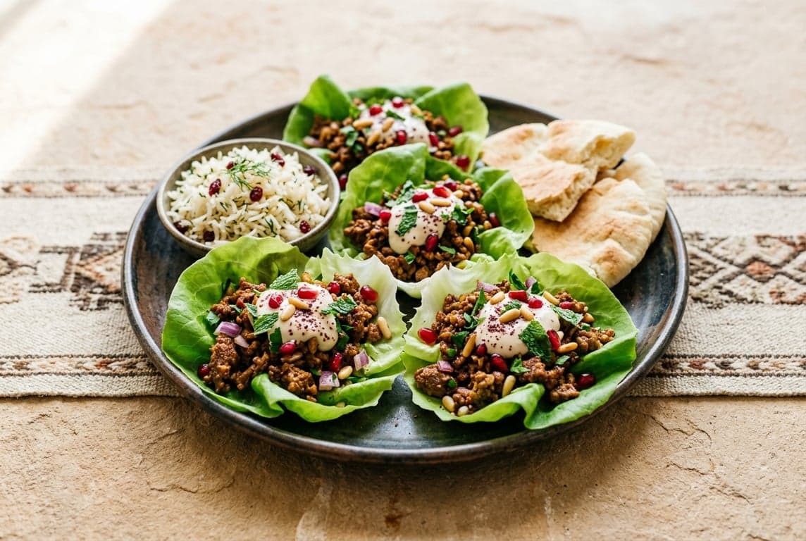 Spiced Lamb Lettuce Cups