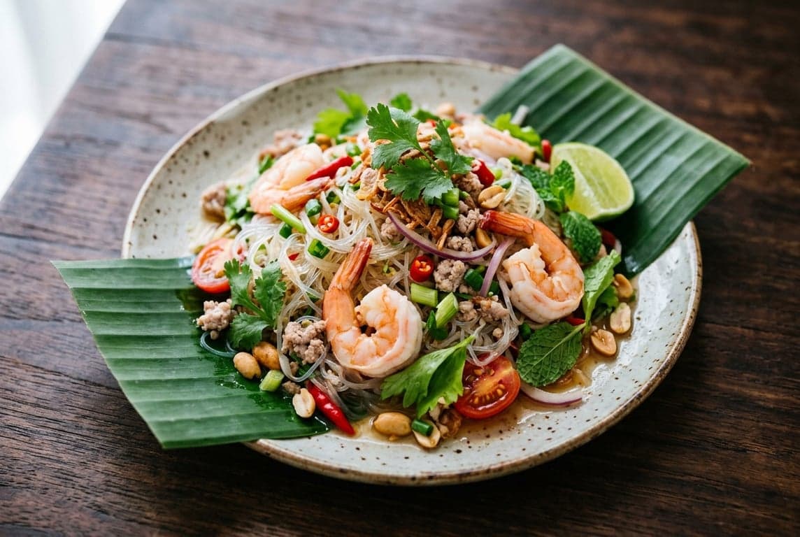 Yam Woon Sen (Glass Noodle Salad)