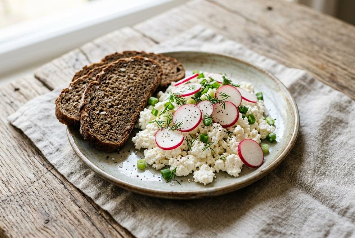 Tvorog and Radish Plate