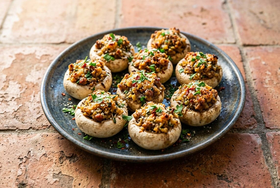Stuffed Mushrooms with Italian Sausage