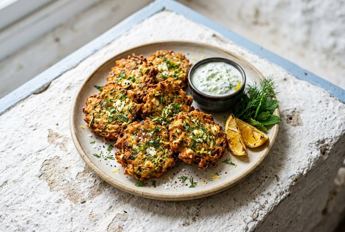 Kolokithokeftedes (Courgette Fritters)