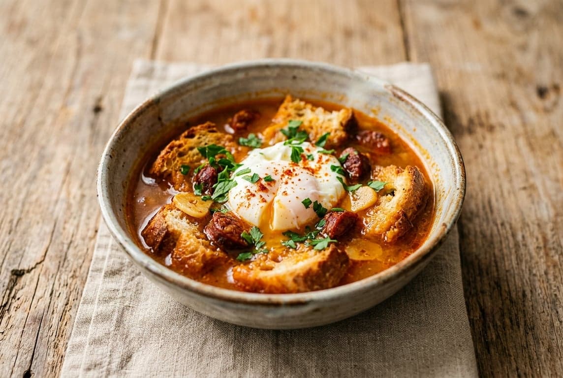 Sopa Castellana (Garlic Bread Soup)