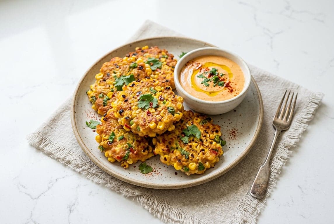 Corn Fritters with Chipotle Sauce