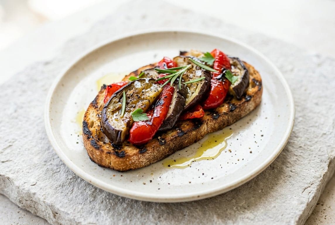 Escalivada Toast with Grilled Sourdough