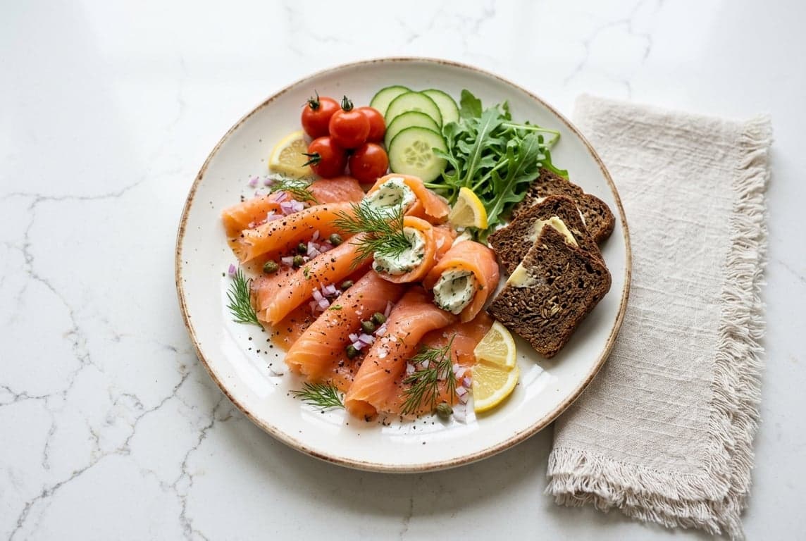 Smoked Salmon & Cream Cheese Plate