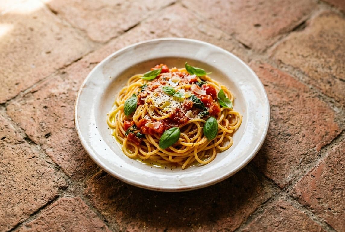 Pasta with Fresh Tomato Sauce