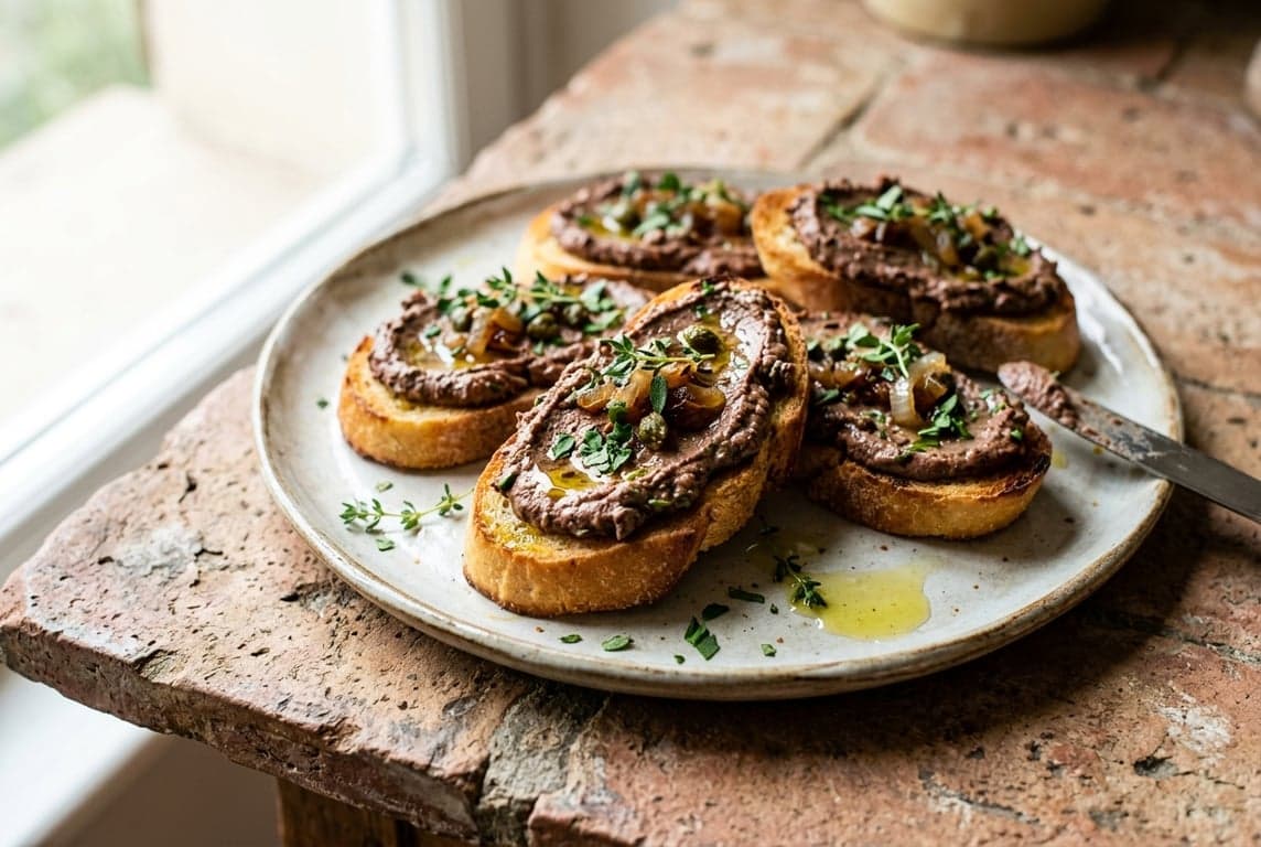 Crostini with Tuscan Chicken Liver Pâté