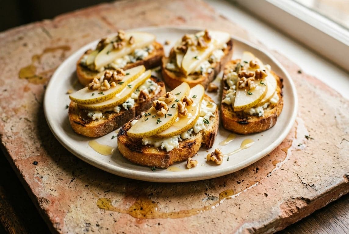 Gorgonzola & Pear Crostini
