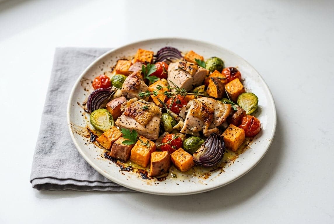 Turkey & Sweet Potato Traybake Prep