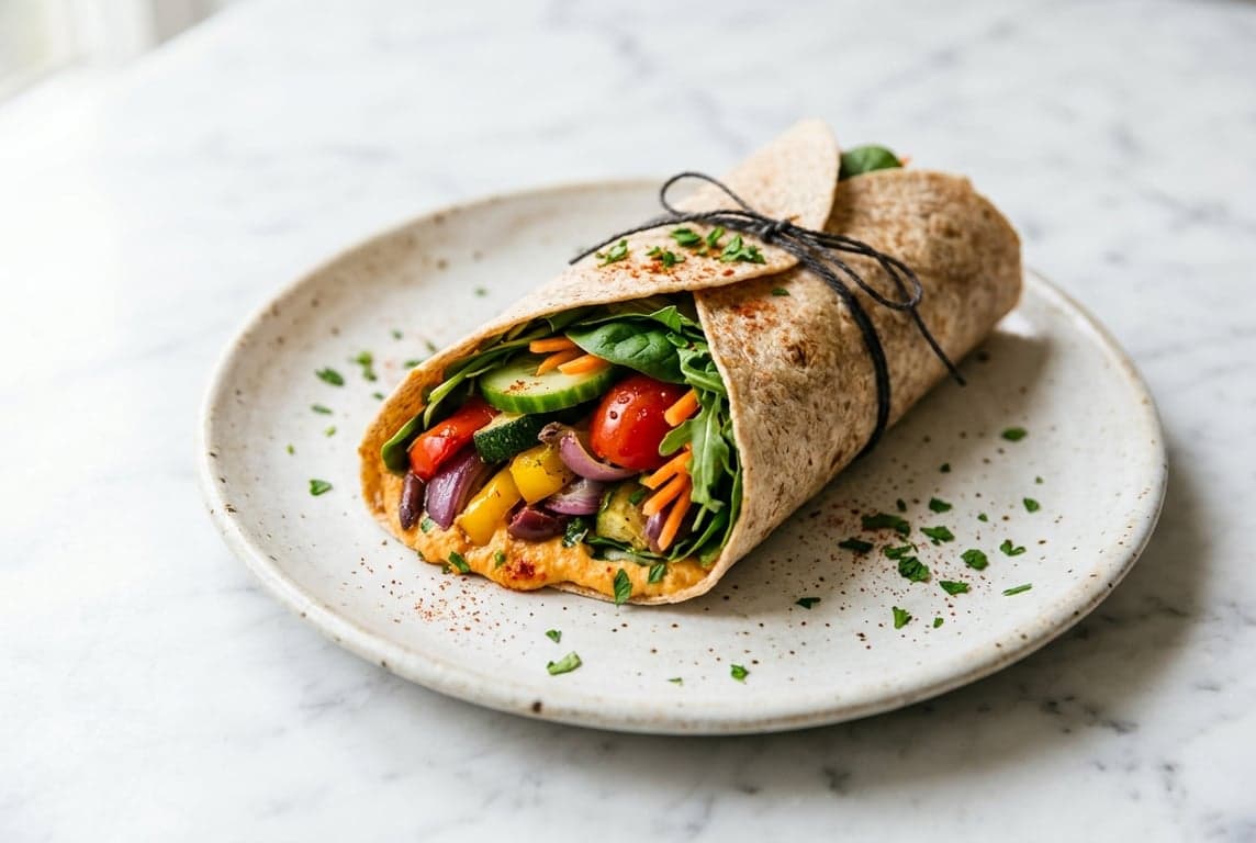 Hummus & Roasted Veggie Wrap